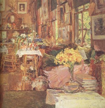 Childe Hassam The Room of Flowers (nn03) china oil painting image
